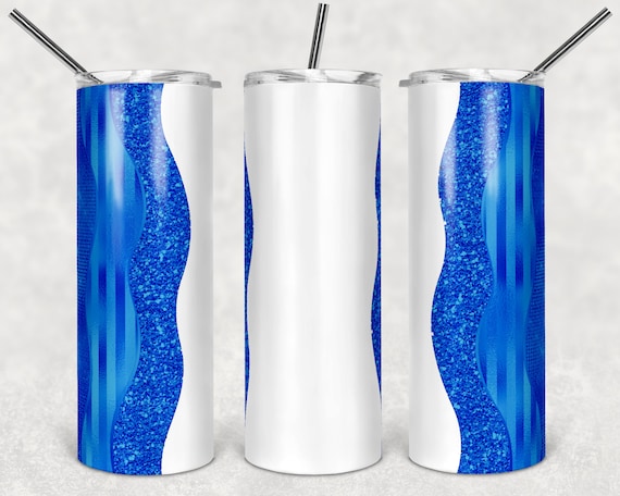 Metallic Blue Glitter and Stripes, 20 Oz Skinny Tumbler, Sublimation  Design, Digital Download PNG, Instant DIGITAL ONLY - Etsy