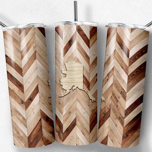 Grano de madera de Alaska, espiga, corazones incluidos, vasos flacos, vaso de 20 oz, descarga instantánea, PNG
