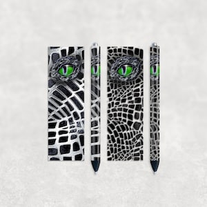 Black and Silver Dragon Pens Wraps, Sports Pen Designs,, Sublimation Designs, Instant Digital Download, Mockup Included