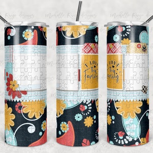 Picture Puzzles, Love this family ,  20 oz Skinny Tumbler, Sublimation Design, Digital Download PNG, Instant DIGITAL ONLY