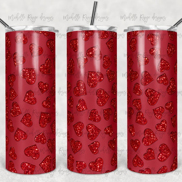 Red Glitter Heart, Valentine, Glitter valentine, Peek a boo Sweetheart Skinny tumbler digital design, Sublimation Printable Instant Download