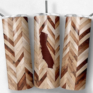 Grano de madera de California, espiga, corazones incluidos, vasos flacos, vaso de 20 oz, descarga instantánea, PNG
