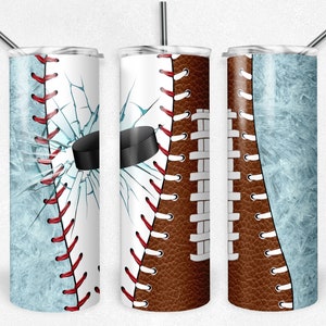 Hockey, honkbal, voetbal, sublimatieontwerp, magere tuimelaars, 20 oz tuimelaar, instant digitale download, afdrukbaar, PNG