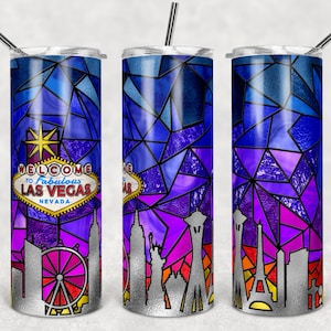 Strip di Las Vegas, Vacanze a Las Vegas, Addio al nubilato, Vetro colorato, Bicchieri magri, Bicchiere da 20 oz, Download istantaneo