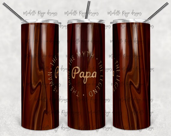 Papa the man the myth the legend, Wood background for Sublimation, Alcohol ink wood Tumbler Wrap instant download, Grandpa