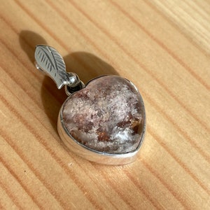 Sterling Silver Pendant, Garden Quartz Pendant, Lodolite Stone Pendant, Phantom Quartz Pendant, Gemstone Silver Pendant, Handmade Jewelry