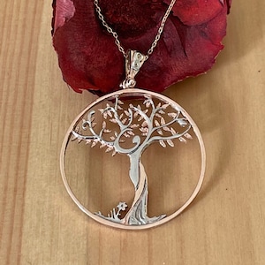 Tree of Life Pendant, Sterling Silver Tree Pendant, Handcrafted Silver Design, Family Tree Pendant, Jewelry for her, Silver Pendant