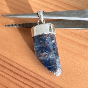 Blue Kyanite Pendant - Healing Crystal Pendant - Blue Kyanite Crystal Pendant - Blue Stone Pendant - Gemstone Pendant - Gift For Men