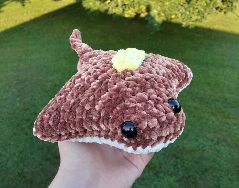 Amigurumi Velvet Sea Pancake/stingray Plushie/stuffed Animal/ Etsy