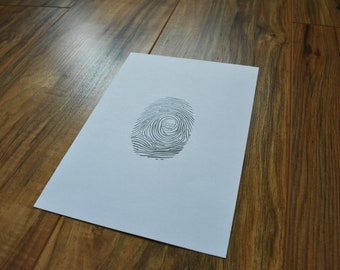 True Crime Fingerprint Art Print