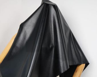 4 Way Stretch - Black Faux Leather PU Fabric - 56" wide - sold by the yard continuous
