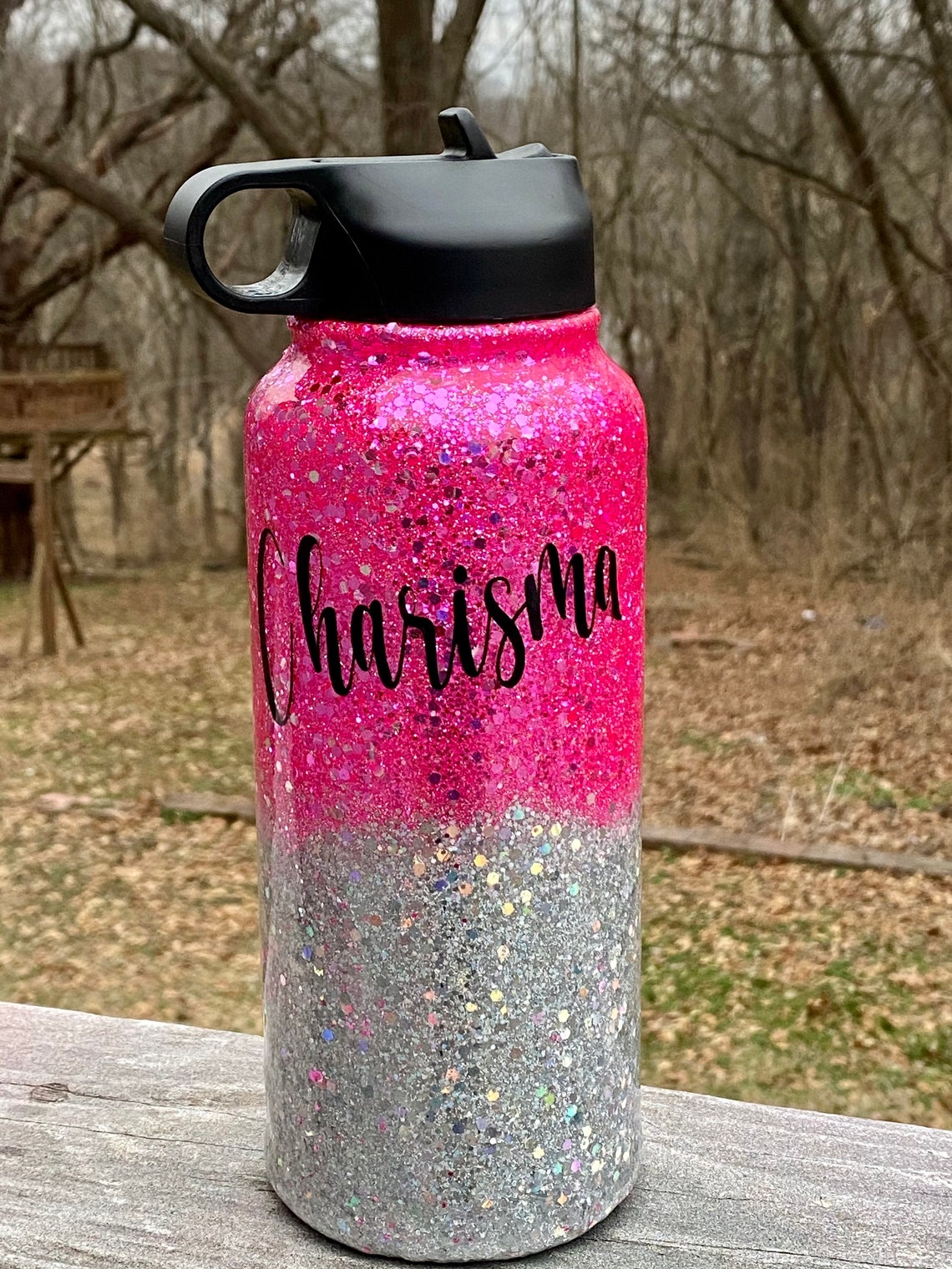 tumbler of water
