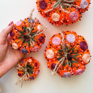 Halloween Pumpkin Felt Ornaments. Halloween Decor. Autumn Decoration. Plush Pumpkins.