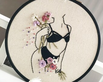 Embroidery Kit for Beginner. Feminist Hoop Art. Needlepoint Kit. Stitching Gift. DIY Embroidery. Wallhanging. Modern Embroidery