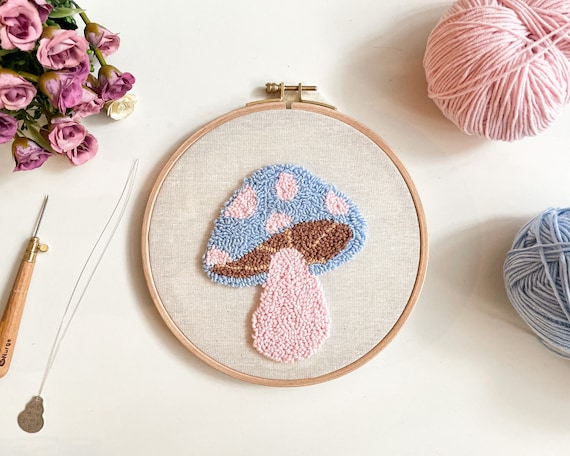Mushroom Punch Needle Embroidery Kit for Beginners Easy Embroidery DIY  Needlework Wool Work Home Decor Custom Embroidery - AliExpress