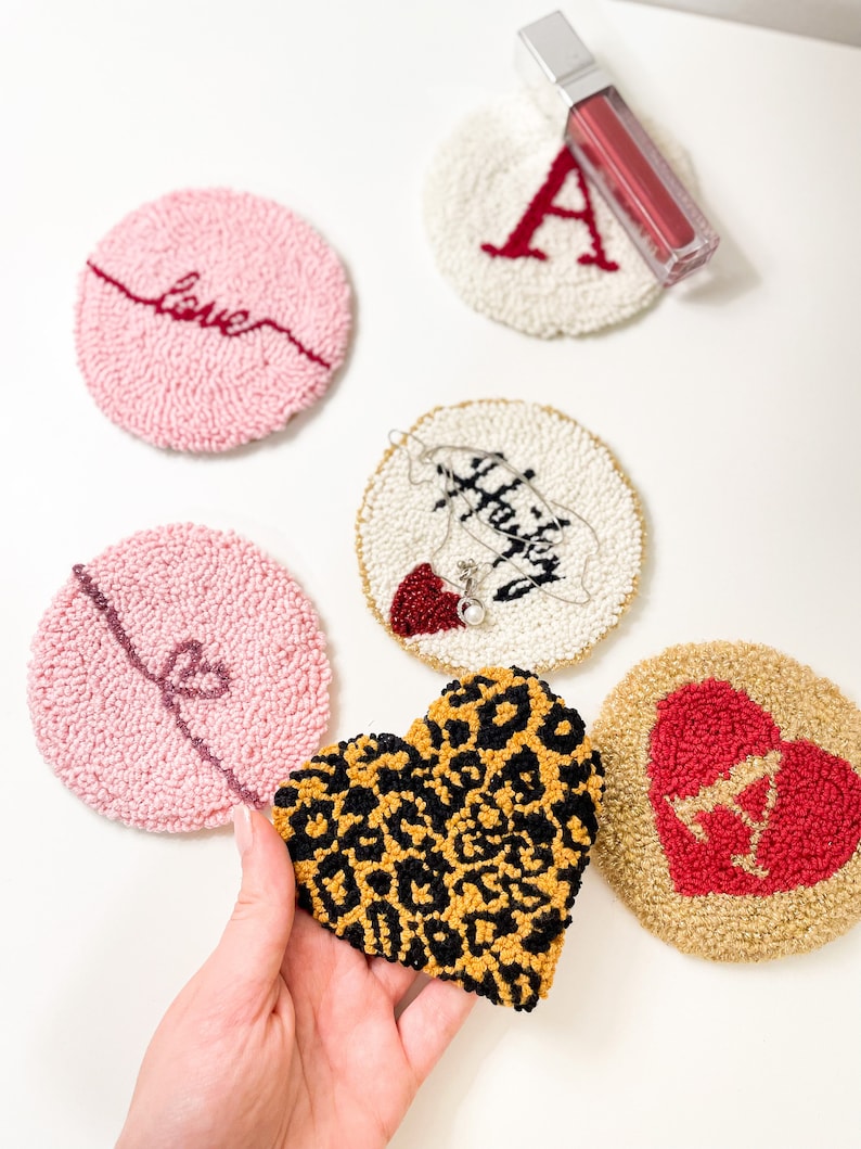 Punch Needle Coasters Kit Set Craft Kit for Adults Punch Etsy