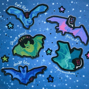 Cute Rainbow Bats Sticker Pack | Kawaii Baby Bat sticker set! Goth decor Y2K aesthetic stickers for bullet journal, laptop, waterbutel
