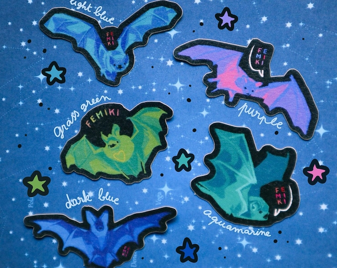 Cute Rainbow Bats Sticker Pack | Kawaii Baby Bat Sticker Set! Goth ...