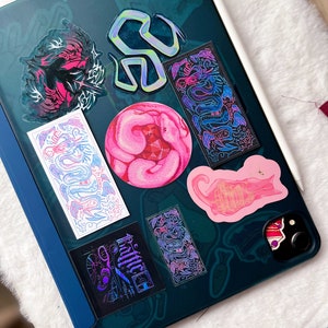 Conjunto de adesivos de arco-íris Tattoo Dragons! Adesivo de vinil fosco, à prova d'água, decoração gótica tradicional, decalque para laptops, garrafa de água, planejador