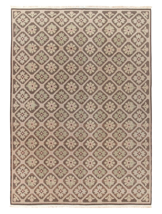 Vintage French Country Style Rug in Beigebrown Pink Green Etsy