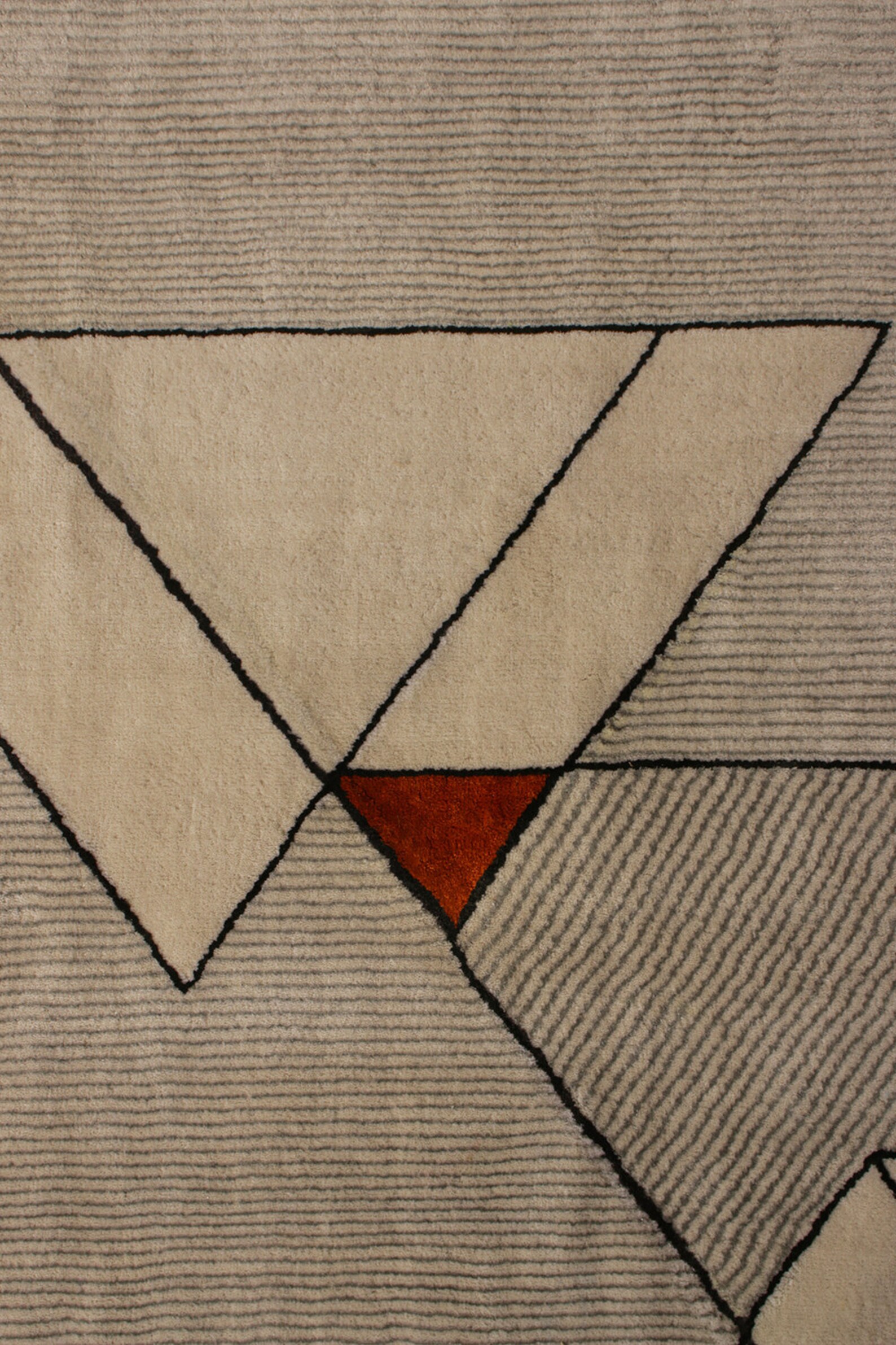 MidCentury Modern Style Rug SilverGray Geometric Pattern Etsy