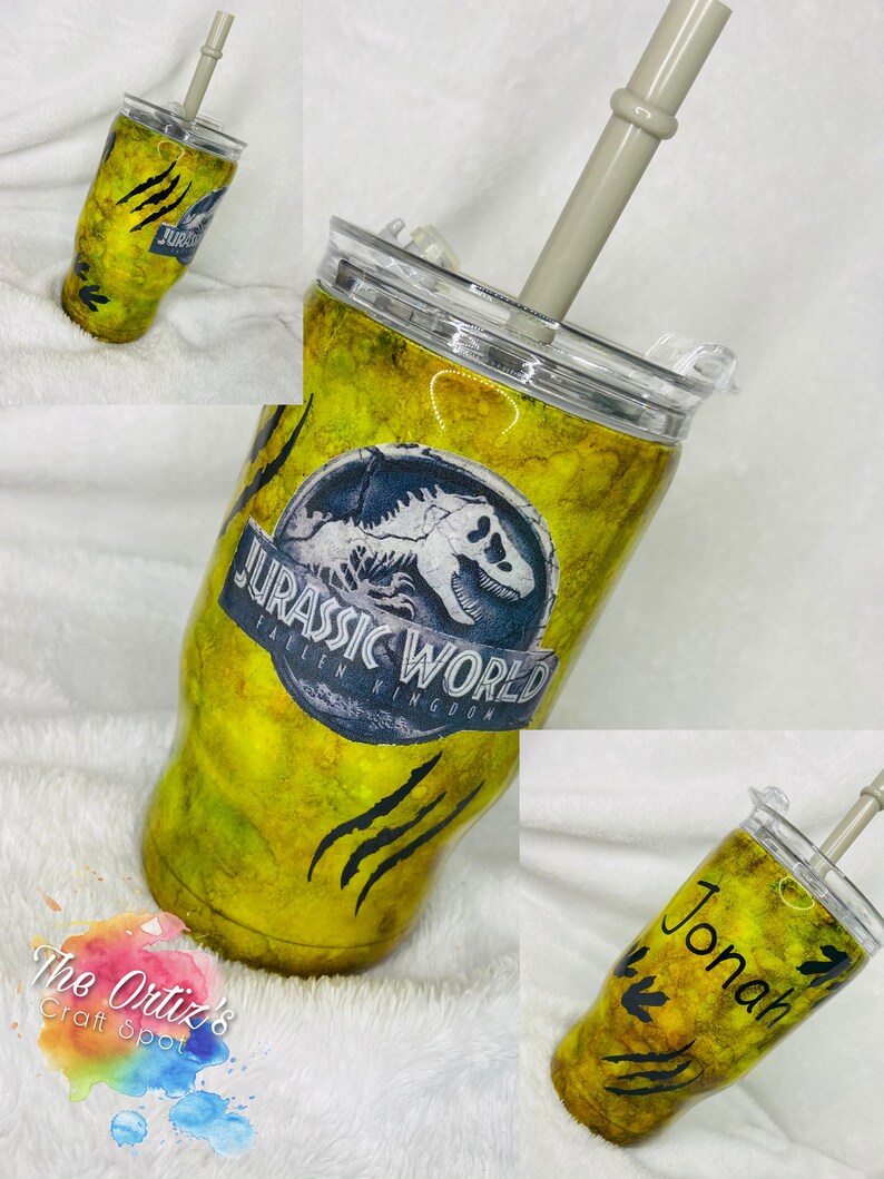 Jurassic World Park Tumbler Personalized Kids Cup Custom Etsy