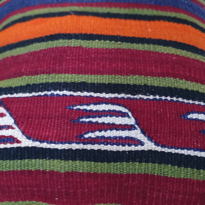 16x16 southwestern pillow set Colorful striped cushion cover set Turkish kilim pillow set of 2 Navajo Cushion Authentic Boho Pillow