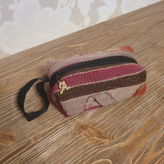 Personalized Mothers cosmetic bag handmade wool, … - image 1