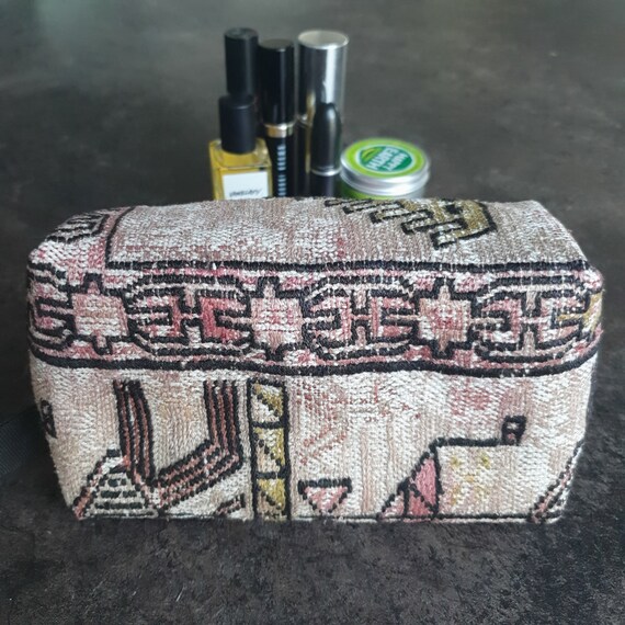 Handmade Makeup Bag, Kilim Cosmetic Bag, Large Ma… - image 2