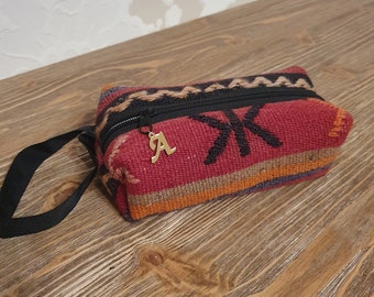 Mothers day gift, Gift for mom, pencil bag, boho pen pouch, Boxy large pencil bag, Toiletry Bag, kilim pen bag, makeup pouch, authentic bag