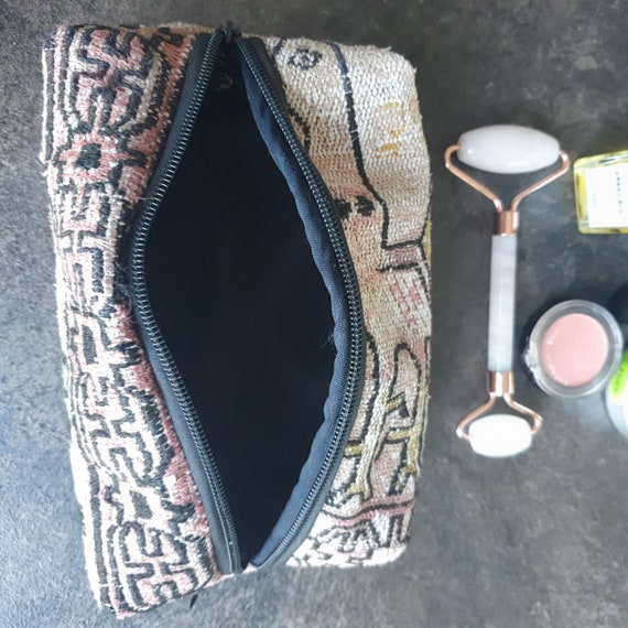 Handmade Makeup Bag, Kilim Cosmetic Bag, Large Ma… - image 6