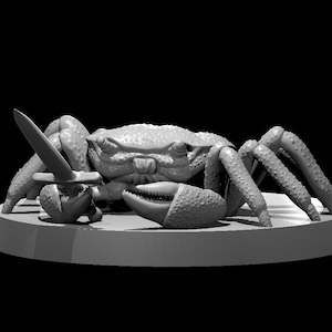 Crab with a knife