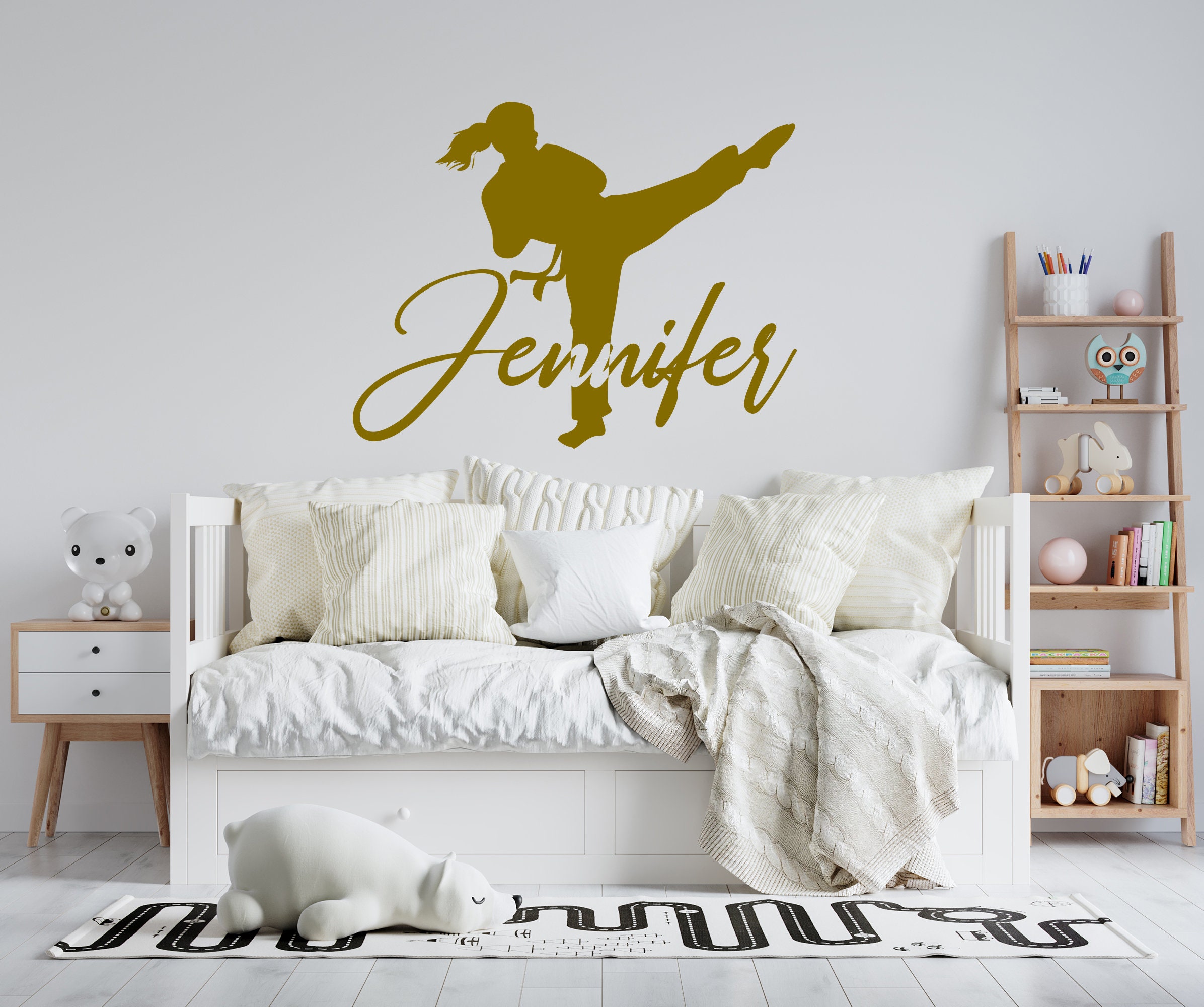 Name Karate Decal Girl Bedroom Martial Arts Decal Kids ...