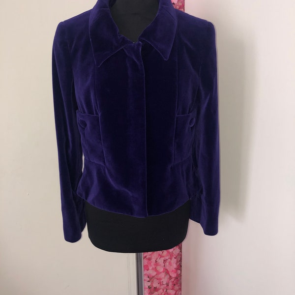 Ladies Purple Velvet Jacket by Bruce Oldfield