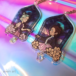 The OWL HOUSE acrylic charms stained glass effect (Luz, Amity) Semi-transparent keychain Lumity