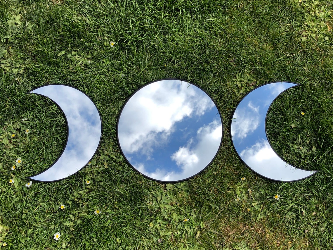 Triple Moon Mirror Set // Moon Phase Mirrors Etsy