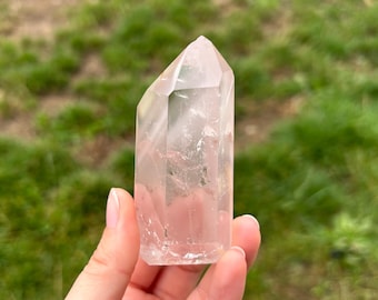 Rare Pink Lithium Quartz Tower | Heart Chakra Crystal from Brazil | DISCOUNT PLEASE READ