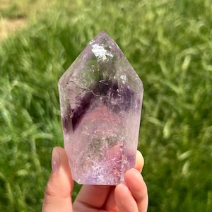 High Quality Bahia Phantom Amethyst Point  |  Amazing Clarity High Vibration Amethyst Crystal Tower Brazil