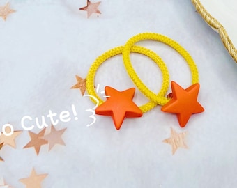 8pcs set stars mini hair ties, Ponytail Holder, stars kids Hair Accessories, cute stars hairband, color hair fastener