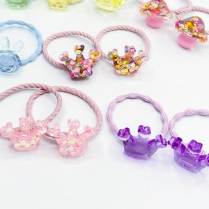 Entzückende Haargummi, Hase Bär Krone, Kinder Elastisches Band, Kristallform, kristallförmige Kleinkind Haargummi, Mädchen Haarschmuck