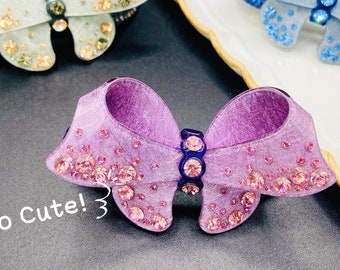 Exquisite Celluloid Acetate hair French Barrettes, twinkling hair barrette, zircon Spring clip for women, Birthday Princess Flower Girl