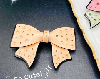 Prachtige Celluloid Acetaat haar Franse Barrettes, fonkelende haar barrette, zirkoon Lente clip voor vrouwen, Verjaardag Prinses Flower Girl
