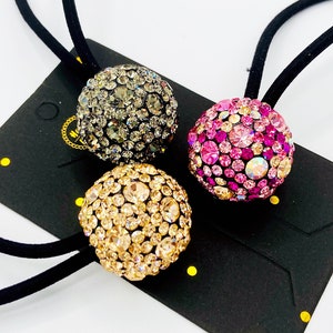 Swarovski-Elemente Kristallkugel Haarkrawatten, funkelnde Haarband, Swarovski Haar-Accessoire Party Geburtstag Prinzessin Kinder Blumenmädchen
