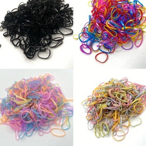 1000pcs Disposable Elastic Colorful Rubber Band Hair Ties For Adults, Thick  And Gentle, Cute Scrunchies For Everyday Use