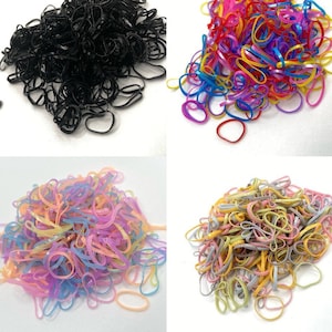 350X PCS CLEAR Hair Band Hair Elastics High Quality Rubber Bands Braids  Plaits Small Bands Bobbles Elastic Hair Ties & Elastic 1XCLEPER 