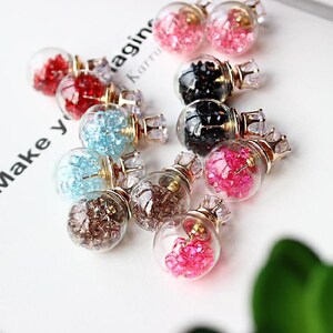 Glass ball best sale earrings