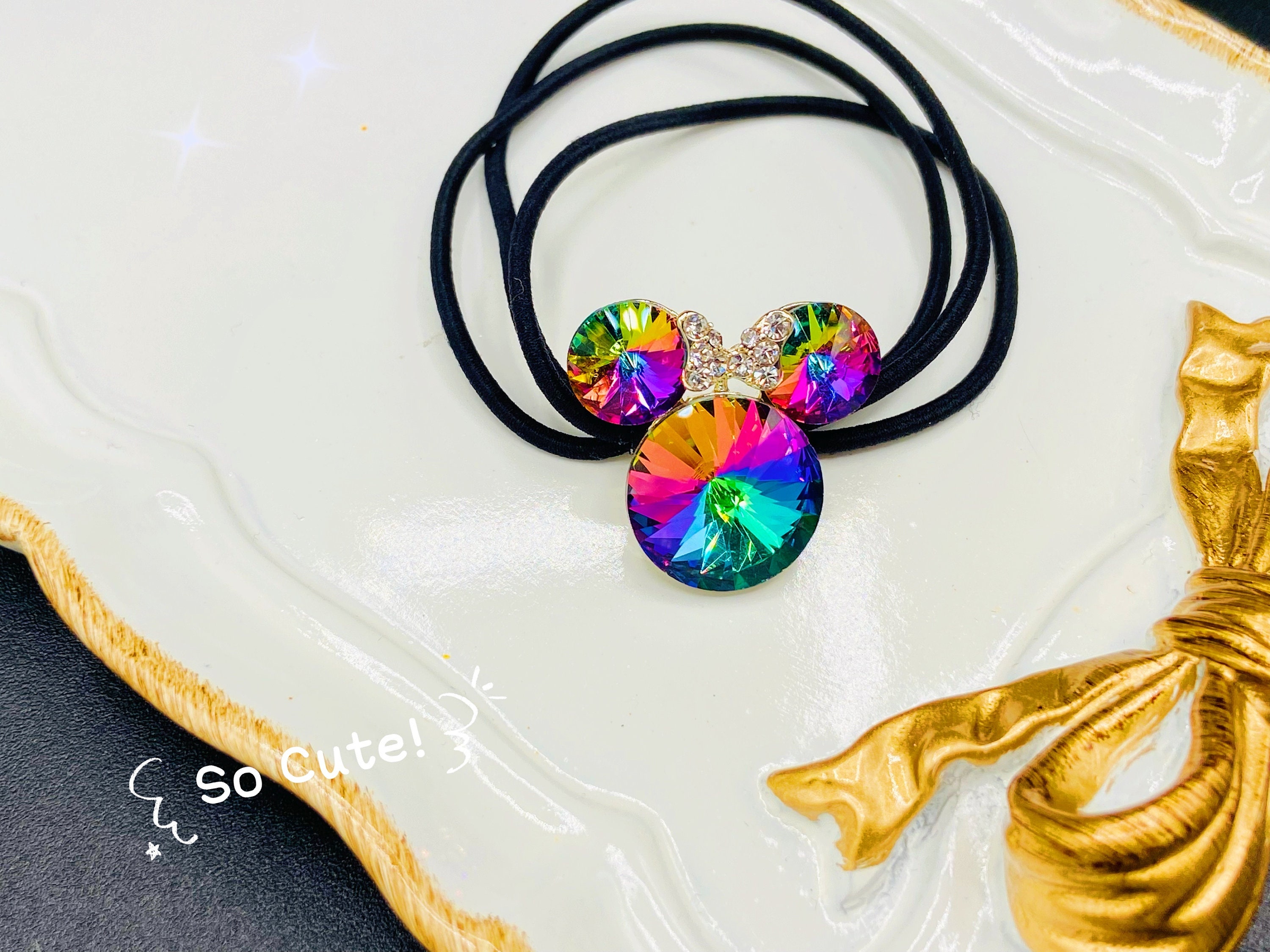 Rainbow Crystal Head Band - Etsy