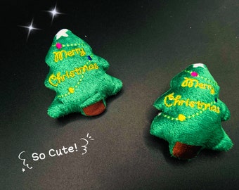 Haarspange für Urlaub, Weihnachtsdesign Haarspange, Weihnachtsbaum Haarspange, Puff Weihnachtsbaum Pins für Tasche und Tuch zwei Wege zum Gebrauch