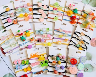 Lowest price!! 5pcs set cute hair ties, Ponytail Holder, Women kids Hair Tie Hair Accessories, color cats hair fastener