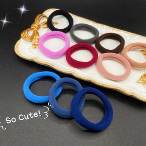 Pack of 10 Black or multi color nylon elastic band Hair Tie, seamless nylon hair ties Dreads Braids Hair Dresser